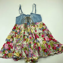 Load image into Gallery viewer, Girls BOOMER WOOHYUK, spliced lightweight cotton casual dress, GUC, size 8, L: 57cm