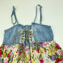 Load image into Gallery viewer, Girls BOOMER WOOHYUK, spliced lightweight cotton casual dress, GUC, size 8, L: 57cm