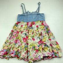 Load image into Gallery viewer, Girls BOOMER WOOHYUK, spliced lightweight cotton casual dress, GUC, size 8, L: 57cm