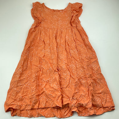 Girls Anko, orange lightweight casual dress, EUC, size 6, L: 60cm