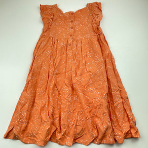 Girls Anko, orange lightweight casual dress, EUC, size 6, L: 60cm