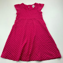 Load image into Gallery viewer, Girls Target, pink &amp; white spot cotton dress, FUC, size 4, L: 56cm