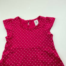 Load image into Gallery viewer, Girls Target, pink &amp; white spot cotton dress, FUC, size 4, L: 56cm