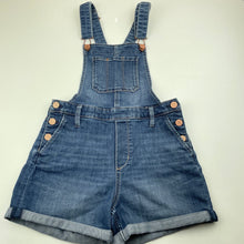 Load image into Gallery viewer, Girls H&amp;M, stretch denim overalls / shortalls, EUC, size 11,  