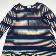 Load image into Gallery viewer, Girls Cotton On, navy stripe cotton casual dress, GUC, size 4, L: 54cm at front