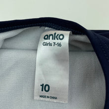 Load image into Gallery viewer, Girls Anko, navy swim one-piece, EUC, size 10,  