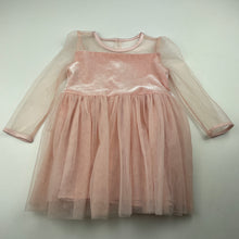 Load image into Gallery viewer, Girls Bardot Junior, lined velvet &amp; tulle party dress, GUC, size 1, L: 41cm