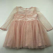 Load image into Gallery viewer, Girls Bardot Junior, lined velvet &amp; tulle party dress, GUC, size 1, L: 41cm