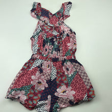 Load image into Gallery viewer, Girls Milkshake, lightweight floral summer playsuit, GUC, size 3,  