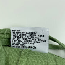 Load image into Gallery viewer, Girls Mango, green linen blend overalls / shortalls, GUC, size 8,  