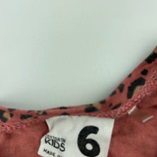 Load image into Gallery viewer, Girls Cotton On, animal print cotton casual dress, EUC, size 6, L: 58cm