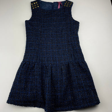 Girls Material Girl, lined woven dress, GUC, size 9, L: 63cm