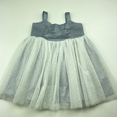 Girls Bardot Junior, lined tulle party dress, FUC, size 2, L: 46cm