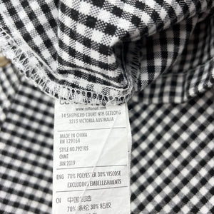 Girls Cotton On, black & white check casual dress, EUC, size 4, L: 56cm