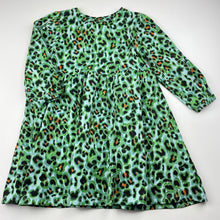 Load image into Gallery viewer, Girls Mango, stretchy long sleeve animal print dress, EUC, size 4, L: 53cm