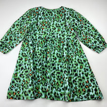 Load image into Gallery viewer, Girls Mango, stretchy long sleeve animal print dress, EUC, size 4, L: 53cm