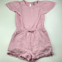 Load image into Gallery viewer, Girls Target, lined pink cotton playsuit, GUC, size 7,  