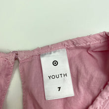 Load image into Gallery viewer, Girls Target, lined pink cotton playsuit, GUC, size 7,  