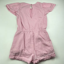 Load image into Gallery viewer, Girls Target, lined pink cotton playsuit, GUC, size 7,  
