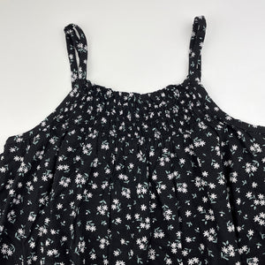 Girls Target, floral viscose/linen summer dress, EUC, size 12, L: 76cm