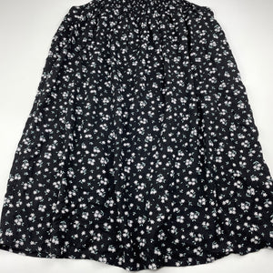 Girls Target, floral viscose/linen summer dress, EUC, size 12, L: 76cm