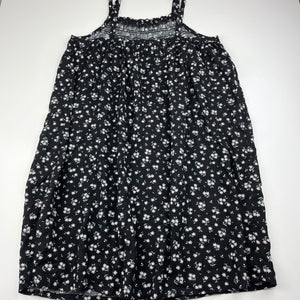 Girls Target, floral viscose/linen summer dress, EUC, size 12, L: 76cm