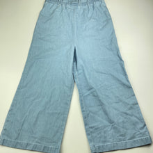 Load image into Gallery viewer, Girls Anko, chambray cotton ruffle jumpsuit, EUC, size 7,  