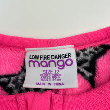 Load image into Gallery viewer, Girls Mango, soft fleece all-in-one pyjama, FUC, size 12,  