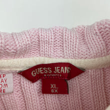 Load image into Gallery viewer, Girls Guess, knitted cotton and faux suede sweater / jacket, FUC, size 6,  
