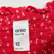Load image into Gallery viewer, Girls Anko, shirred floral top, GUC, size 12,  