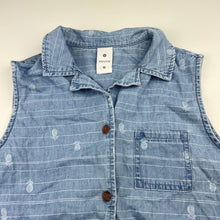 Load image into Gallery viewer, Girls Target, chambray cotton tie front shirt / top, GUC, size 12,  