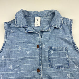 Girls Target, chambray cotton tie front shirt / top, GUC, size 12,  