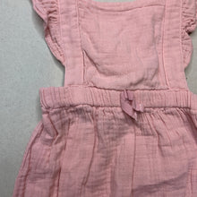 Load image into Gallery viewer, Girls Dymples, pink crinkle cotton romper, GUC, size 1,  