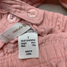Load image into Gallery viewer, Girls Dymples, pink crinkle cotton romper, GUC, size 1,  