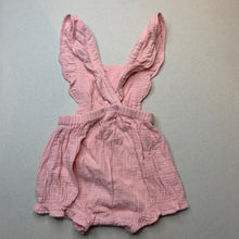 Load image into Gallery viewer, Girls Dymples, pink crinkle cotton romper, GUC, size 1,  