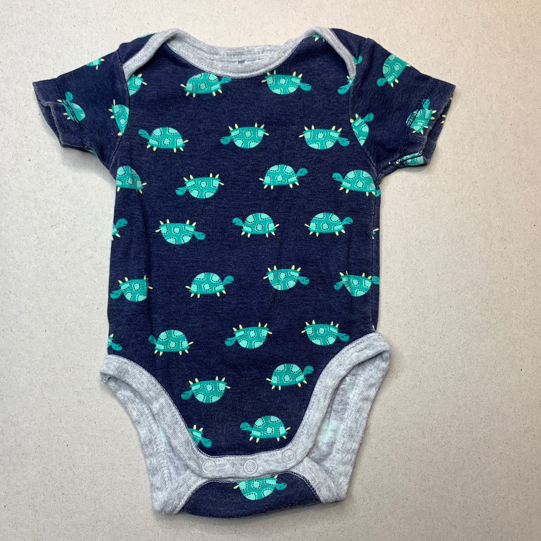 unisex Dymples, cotton bodysuit / romper, tortoises, FUC, size 000,  