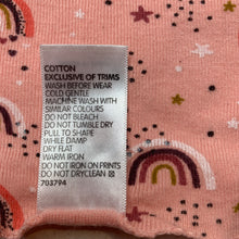 Load image into Gallery viewer, Girls Big Softies, pink cotton singlet top, rainbows, GUC, size 0,  