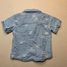 Load image into Gallery viewer, Boys Anko, chambray cotton short sleeve shirt, combi van, FUC, size 00,  