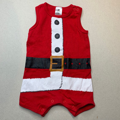 unisex Dymples, cotton Christmas romper, EUC, size 00,  