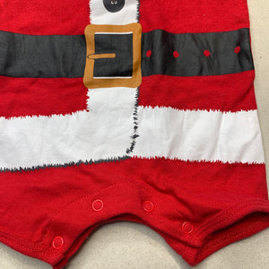 unisex Dymples, cotton Christmas romper, EUC, size 00,  