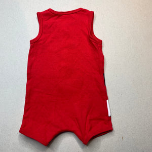 unisex Dymples, cotton Christmas romper, EUC, size 00,  