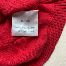 Load image into Gallery viewer, Girls Lily &amp; Dan, red knitted cotton long sleeve dress, EUC, size 0, L: 39cm