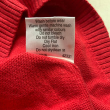 Load image into Gallery viewer, Girls Lily &amp; Dan, red knitted cotton long sleeve dress, EUC, size 0, L: 39cm
