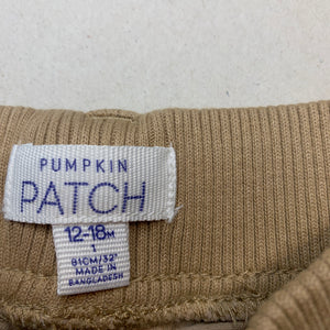Boys Pumpkin Patch, cotton casual pants, elasticated, small mark on front, FUC, size 1,  