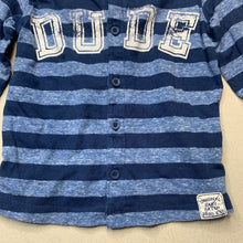 Load image into Gallery viewer, Boys Pumpkin Patch, blue stripe long sleeve top, GUC, size 1,  