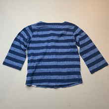 Load image into Gallery viewer, Boys Pumpkin Patch, blue stripe long sleeve top, GUC, size 1,  