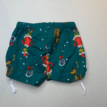 Load image into Gallery viewer, unisex Dr Seuss, The Grinch lightweight cotton pyjama shorts, EUC, size 00,  
