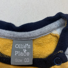 Load image into Gallery viewer, Boys Ollie's Place, fleece lined sweater / jumper, dinosaur, GUC, size 00,  