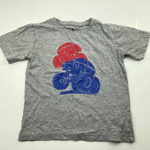 Load image into Gallery viewer, Boys Tilt, grey marle t-shirt / top, monster trucks, EUC, size 4,  