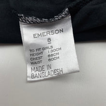 Load image into Gallery viewer, Girls Emerson, black cotton long sleeve t-shirt / top, EUC, size 8,  